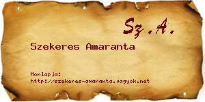 Szekeres Amaranta névjegykártya